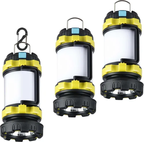 Vista 9 de 1 unidad de linterna de camping, luz LED para exteriores recargable, linternas con 1000 lúmenes, 6 modos, banco de energía de 4000 mAh, impermeable