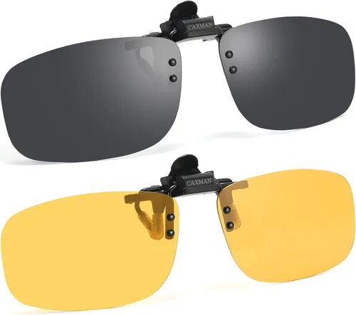 Vista 7 de Gafas de sol polarizadas con clip de metal abatibles y sin montura para gafas graduadas Negro