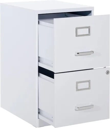 Vista 4 de OSP Home Furnishings - Archivador metálico con 2 cajones, color blanco