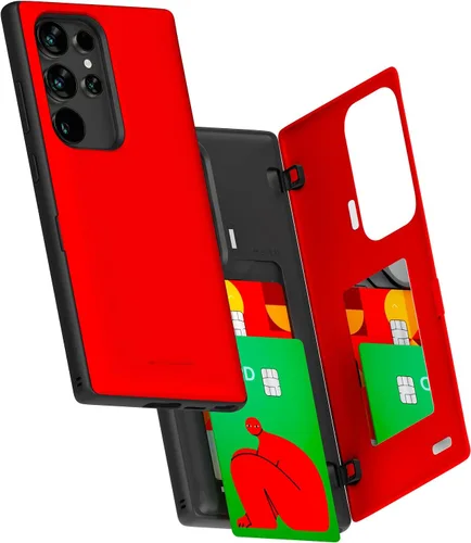 Vista 35 de GOOSPERY Funda tipo cartera para Samsung Galaxy S22 Ultra, [tarjetero] parachoques magnético de puerta con cierre automático, cubierta protectora