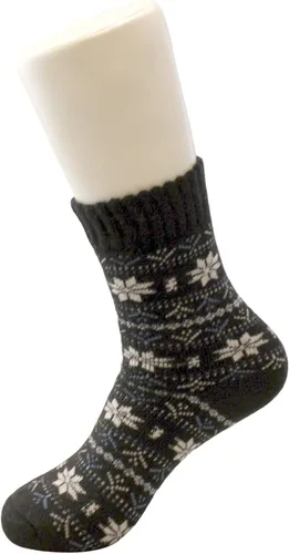 Vista 8 de 4 pares de calcetines de lana de moda para mujer de invierno atlético para senderismo mediados de pantorrilla
