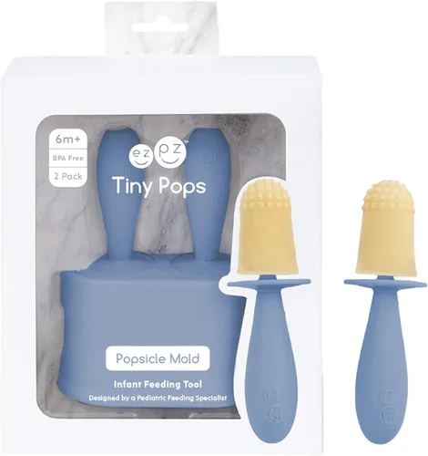 Vista 16 de ezpz Happy Pops (Blush) - 24 meses+ - Juego de moldes para paletas con dos varillas para niños pequeños + preescolares - Esenciales para niños