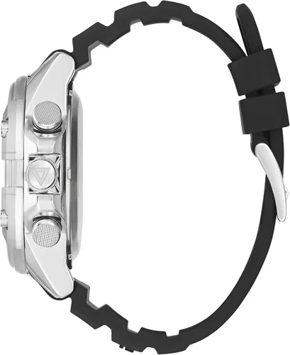 Vista 2 de GUESS Men Polycarbonate Quartz Watch with Silicone Strap