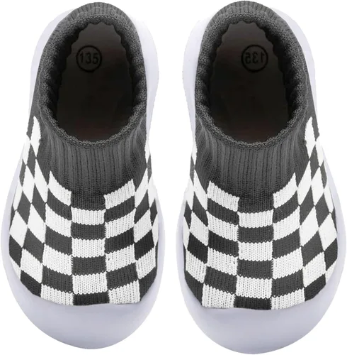 Vista 5 de MORENDL Calcetines para bebés, zapatos antideslizantes para el primer caminar, zapatos para niños y niñas