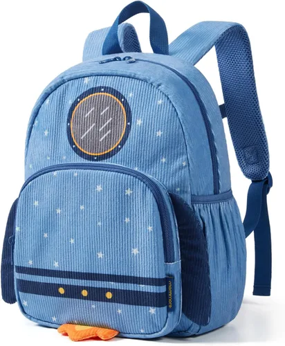 Vista 9 de mommore Mochila de pana para niños y niñas de 2 a 4 años, mochilas de preescolar para jardín de infantes – 13 pulgadas de alto, bonita mochila