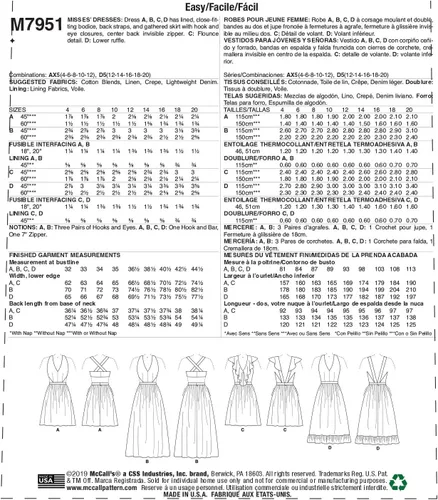 Vista 2 de McCall's Patterns McCall's - Vestido halter para mujer, tallas 12-20, patrón de costura, color blanco