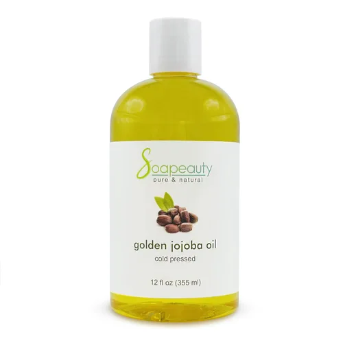 Vista 4 de Soapeauty Aceite de jojoba transparente 100% puro y natural refinado, prensado en frío, sin hexano Aceite hidratante para piel, cara, cabello