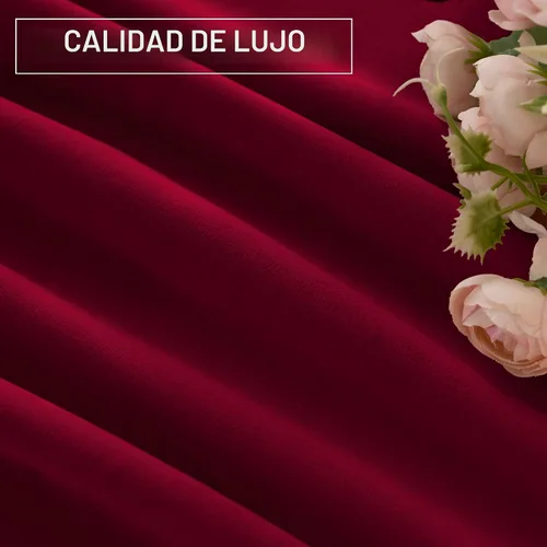 Vista 8 de StangH - Cortinas de terciopelo rojo para dormitorio, decoración navideña, 42 pulgadas de ancho x 84 pulgadas de largo, 2 paneles *Serie Otoño - Rojo