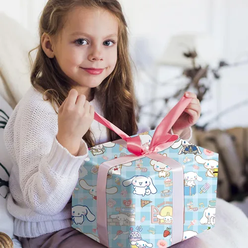 Vista 6 de EYQQM Paquete de 5 Papel de Regalo 20" x 30" Hojas de Papel Kraft Juego de Papel de Regalo de Calidad para Cumpleaños para Niños, Almacenamiento
