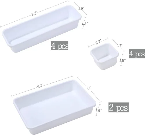 Vista 2 de Separadores para organizar cajones, para escritorio, cocina, baño, maquillaje, oficina