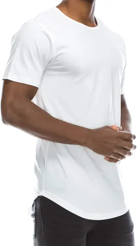Vista 2 de Mens Hipster Hip Hop Elong Crewneck con palangre playera