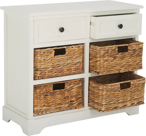 Vista 16 de Safavieh American Homes Collection Herman - Cesta de mimbre para almacenamiento marrón