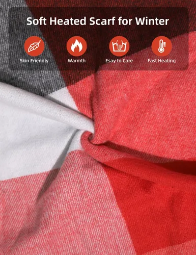 Vista 6 de Heated Scarf for Women Include Rechargeable Battery, Electric Heated Scarf for Cold Weather
