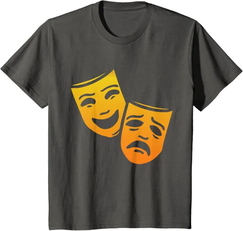 Vista 33 de Comedia y tragedia griega teatro máscaras camiseta