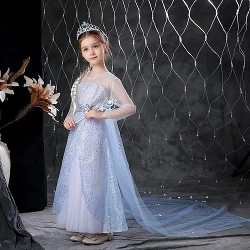 Vista 4 de Kidswant Toddler Baby Girls Luxury Princess Party Halloween Cosplay Costume Dress Up with Accessorries