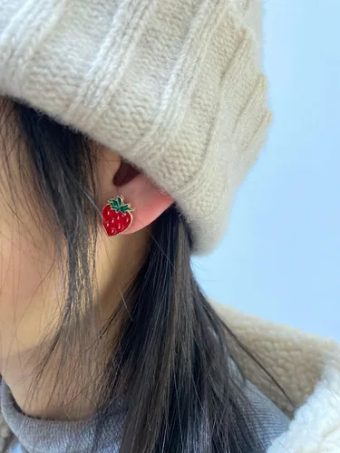 Vista 9 de Pendientes creativos y divertidos de frutas realistas para mujeres y niñas