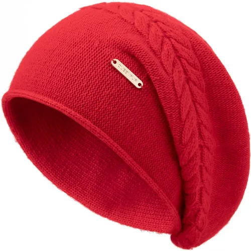 Vista 15 de Gorros de Punto Holgados para Mujeres de Cachemira Gorro de Esquí de Lana Tejida Suave y Cálido Gorro de Invierno A01-beige