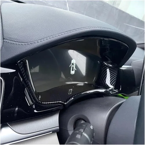 Vista 3 de Accesorios compatibles con BYD Song Plus 2022-2023 Instrumento de instrumentos de bisel Trim de fibra de carbono