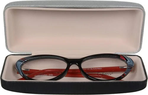 Vista 5 de Hard Shell Eyeglass Case mediana para a grandes anteojos en la mitad Tono Diamond Weave