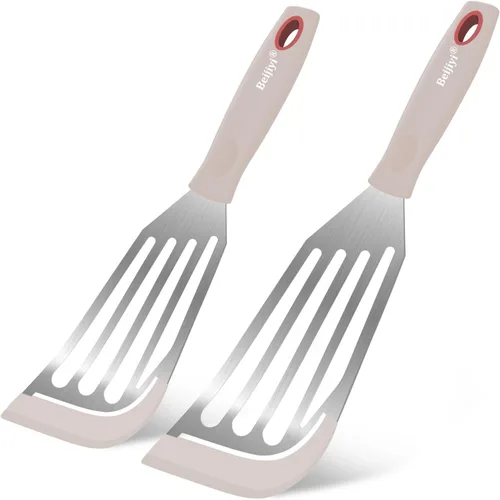 Vista 9 de Espátula de pescado de silicona de 2 piezas para utensilios de Gris