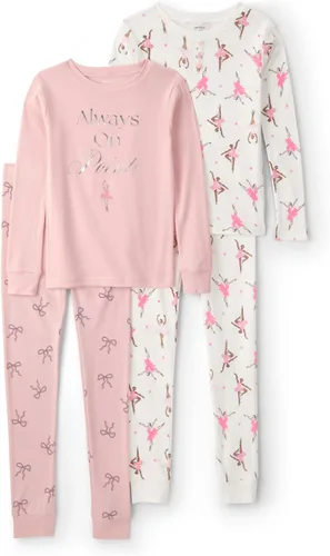 Vista 26 de Carter's Conjunto de pijama de algodón ajustado de 4 piezas para niña Pollo Country Green
