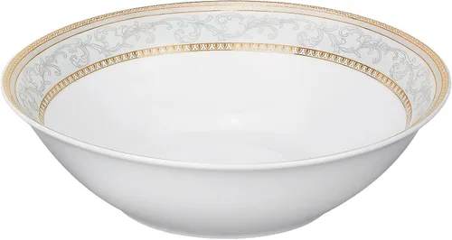 Vista 2 de Lorren Home Trends Juego de vajilla de porcelana de 57 piezas, Giada, servicio para 8