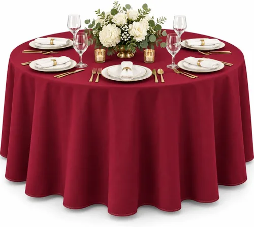 Vista 18 de AK TRADING CO. Mantel rectangular de poliéster de 60 x 102 pulgadas, fabricado en Estados Unidos, resistente a las arrugas, ignífugo, duradero