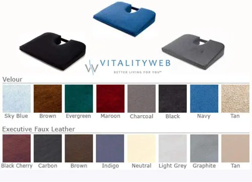 Vista 3 de Cojín extra firme extendido Tush Cush para asiento, 15 x 20 pulgadas, color negro