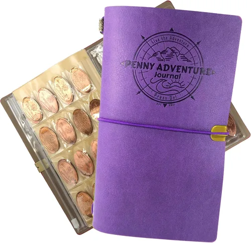 Vista 11 de Pennybandz El Penny Journal tiene capacidad para 146 monedas, el libro definitivo de colección de centavos de recuerdo para tu colección de monedas