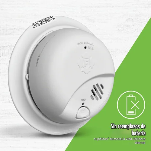 Vista 2 de First Alert Alarma combinada de humo y monóxido de carbono con batería de 10 años