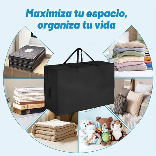 Vista 7 de Bolsa de Almacenamiento para Colchón Tri-Plegable, Funda de Colchón de Espuma Viscoelástica Plegable, Estuche de Transporte para Colchones de Cama