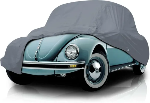 Vista 8 de Funda de coche de 4 capas semi personalizada para Volkswagen Super Beetle 1975-1978 de 2 puertas, ligera, resistente al agua, cobertura completa