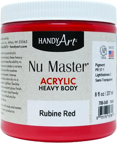 Vista 36 de Handy Art Nu Master - Pintura acrílica de cuerpo pesado, 8 onzas, carmesí Alizarin
