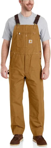 Vista 4 de Carhartt Overol con pechera Iconic R01 Duck para hombre Negro