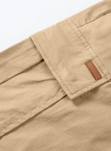 Vista 9 de JMIERR Pantalones cortos de sarga para hombre con cordón de algodón clásico elástico con 6 bolsillos