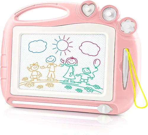 Vista 14 de Tablero de dibujo magnético, juguetes para niños de 1, 2, 3 años, tablero de dibujo para niños, cumpleaños, Pascua, Navidad, Halloween, regalos