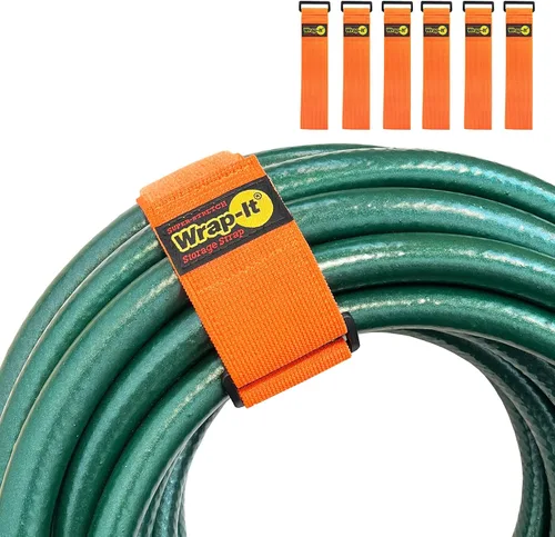 Vista 18 de Correas superelásticas Wrap-It Storage de 6 pulgadas (paquete de 12) – Correas elásticas de velcro – Organizador de cables de extensión, correa
