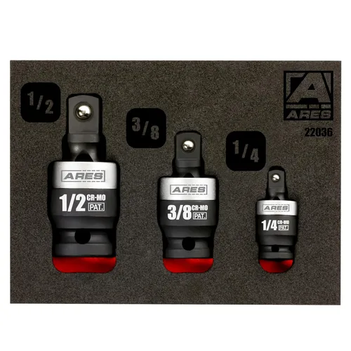 Vista 11 de ARES 2061002 Junta universal de impacto delgado de 1 pulgada, giro de 360° Impact rated U-joint features slim profile for enhanced access