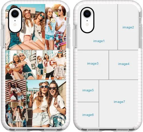 Vista 16 de Funda de teléfono personalizada para iPhone XR, diseño personalizado de fotos de collage de múltiples imágenes, resistente a los golpes, resistente