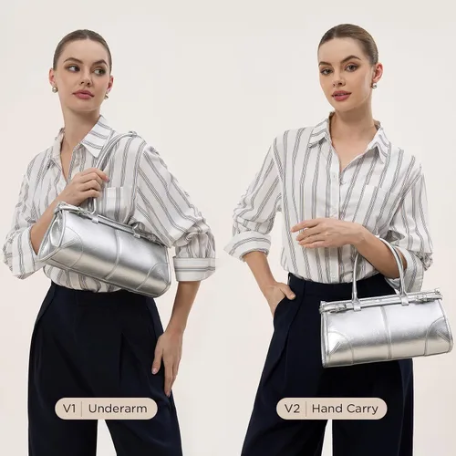 Vista 8 de CHUNLI Bolsos de mano para mujer, bolso de mano de piel sintética suave, bolso de mano con asa superior y bolsas de hombro para el trabajo