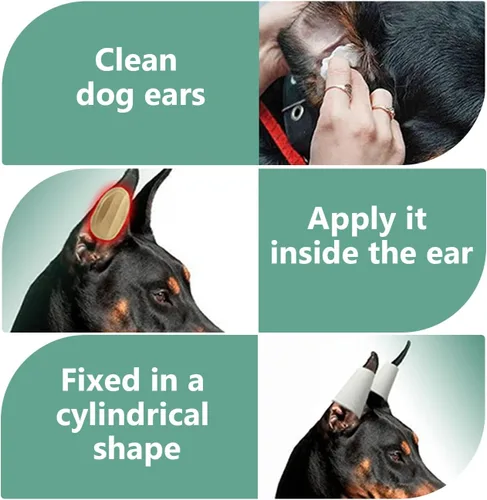 Vista 3 de Kit de 2 piezas de publicación de orejas de perro para Doberman Pinschers - Cinta para orejas de perro, herramienta de soporte para orejas con cinta