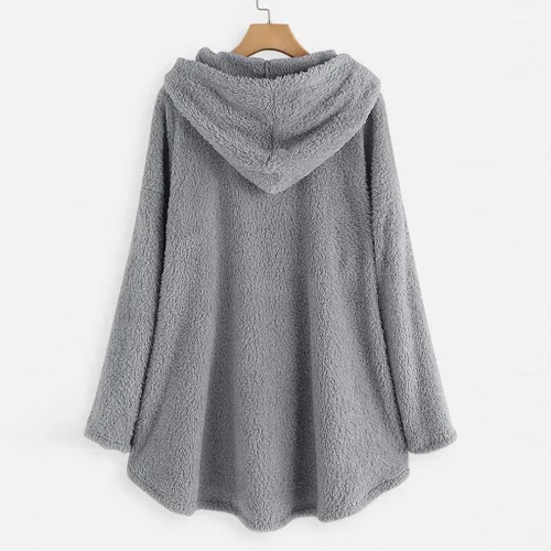 Vista 3 de ZJRXM Sudadera con capucha de manga larga para mujer, diseño de gato, para otoño e invierno, con forro polar, para adolescentes y niñas