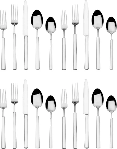 Vista 2 de Towle Living Forged Lucerne - Juego de cubiertos de 20 piezas, servicio para 4, acero inoxidable
