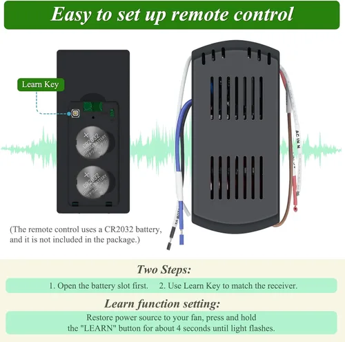 Vista 3 de Kit de control remoto universal de ventilador de techo Smart WiFi, control de 3 velocidades con atenuador, compatible con Alexa, Google Assistant