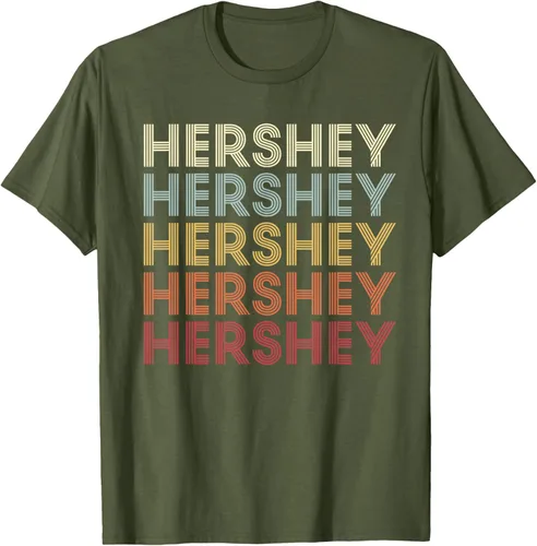 Vista 4 de Hershey Pennsylvania Hershey PA Retro Camiseta de texto vintage, Azul