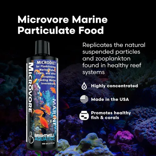 Vista 2 de Brightwell Aquatics 1 pieza "microvore microdiet Alimentos para planktivorous peces y corales, 2 L