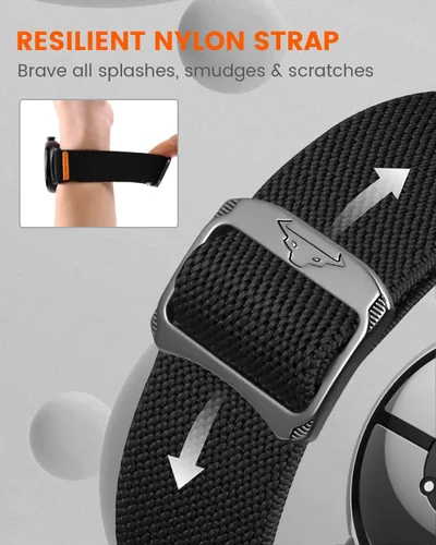 Vista 4 de Banda elástica de nailon para Google Pixel Watch 4/3 45mm, correa de bucle suave y transpirable para Pixel Watch 4 45mm con hebilla de cabeza
