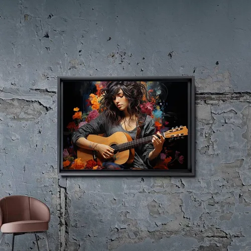 Vista 7 de Print guitar canvas print wall decor, ready to hang wall print, design canvas print, Canvas Wall Dekor