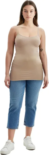 Vista 71 de Emmalise Camisola larga casual básica para mujer, con tirantes ajustables, top en capas