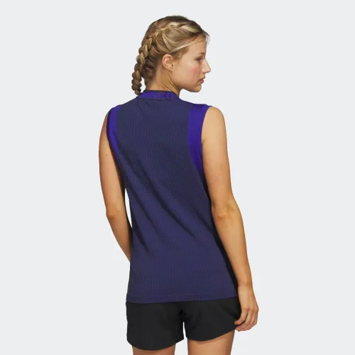 Vista 3 de adidas Polo sin mangas Spacedye para mujer